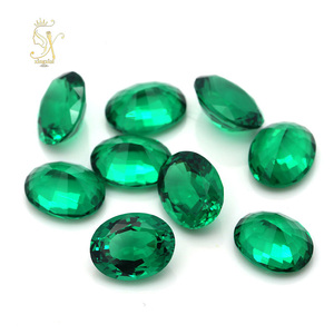 Takı yapımı için yüksek kalite gevşek Nano taş Oval kesim taş 2*3mm ~ 15*20mm zümrüt yeşil Nano taş - Product Image 2