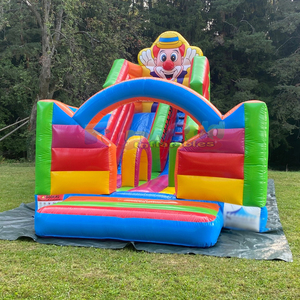 Tobogán inflable de payaso de doble cara, castillo inflable de payaso para fiestas y eventos al aire libre. - Product Image 4