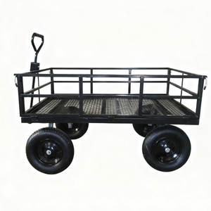 Chariot utilitaire de jardin robuste TC4206, chariot de jardin en acier maillé avec roue pneumatique 16 pouces 4.00-8 - Product Image 4