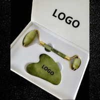 En gros Topfeeling Ensemble de massage en pierre naturelle pour la tête et le cou, Rouleau de massage facial en jade et Gua Sha vert anti-rides pour le visage