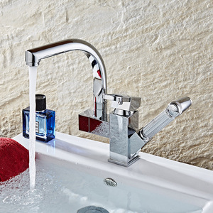 Flexible Sprayer Chrome Brass Single Handle Pull Out Kitchen AT9968 - Product Image 3