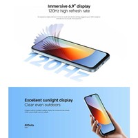 Redmi A7 Pro Octa Core Inglés 6.9 AMOLED 120Hz FHD Huella Dactilar LTE Smartphone Snapdragon Serie 800 4000mAh Carga Rápida de 30W