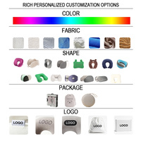 Oreiller de voyage pliable en U, personnalisable rapidement et facilement, anti-boulochage et anti-statique, avec impression de logo