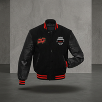 Blouson universitaire unisexe Daft Punk en cuir véritable réversible avec fermeture éclair, style universitaire