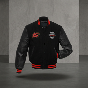 Chaqueta Bomber Unisex Daft Punk Estilo Universitario, Reversible, con Cierre, de Cuero Genuino - Product Image 3