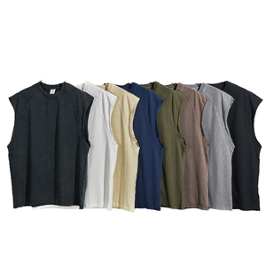 Summer Men's Cotton Breathable Vest 3pcs Set Fashionable Solid Color Summer Men's Sleeveless Vests 5Pcss Set Cool And Breathable - Product Image 1