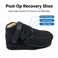 Chaussure post-opératoire personnalisée à décompression de l'avant-pied, protection d'orteil amovible, maille 3D, Velcro, cale en TPR, pour chirurgie de la hanche ou de l'hallux valgus