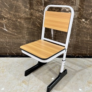 School <b>Desk</b> And Chair Set Two Person Seat <b>Solid</b> <b>Wood</b> Modern Minimalist Style For School Use - Product Image 2