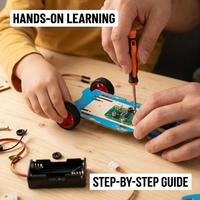 Voiture de course télécommandée en bois écologique et inodore, kit de bricolage STEM, jouet éducatif pour enfants
