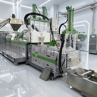 Ligne de rebroyage plastique à double extrudeuse en deux étapes, pour recycler les déchets plastiques PP PE en granulés plastiques standard