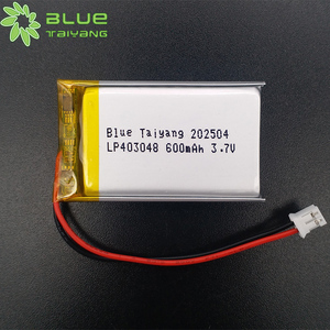 Batería Recargable de Iones de Litio Blue Taiyang 403048, Batería de Litio de <span class=keywords><strong>3.7</strong></span> <span class=keywords><strong>V</strong></span> y 600 mAh - Product Image 1