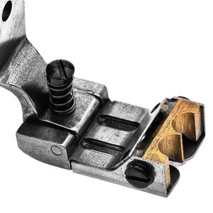 Prensatelas para <span class=keywords><strong>Cremallera</strong></span> <span class=keywords><strong>Invisible</strong></span> de Doble Aguja con Cobre de 3/16 (4.8mm) y 7/32 (5.6mm) para Máquina 457 para Costura Decorativa de Superficies - Product Image 3