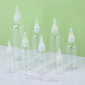 30ml 50ml 60ml 100ml 120ml PET Hair Oil <b>Bottles</b> Transparent Twist Top Cap Squeeze Ink Liquid Glue <b>Bottle</b> - Product Image 6
