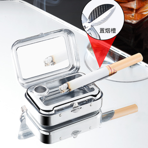 Dericsson Luxury Metal <b>Ashtray</b> Smoking Electric <b>Ashtray</b> for Car - Product Image 4