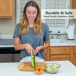 주방용 스테인리스 스틸 채소 필러 - 안전하게 사용하는 U자형 필러, 야채 감자 과일 당근 오이 껍질 제거용 - Product Image 5