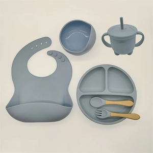Plato de Silicona Antideslizante Personalizado con Succión, Juego de Vajilla de Grado Alimenticio para Bebés, Incluye Biberón, Cuchara y Plato para Alimentación - Product Image 3