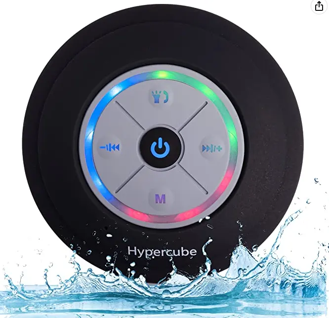 Bluetoothシャワースピーカーポータブルワイヤレスシャワースピーカー、吸盤内蔵マイク防水Bluetoothスピーカー