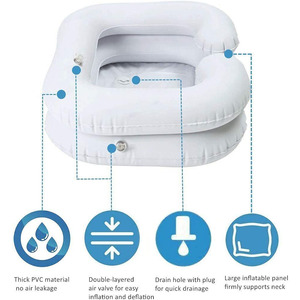 Lavabo de lavado de aire portátil para Hospital médico, lavabo de champú inflable para discapacitados para paciente - Product Image 6