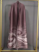 2025 usine directe élégant ouvert boutonnage Robe à manches longues imprimé fleuri Abaya Miyake plissé grande taille robe pour femmes musulmanes