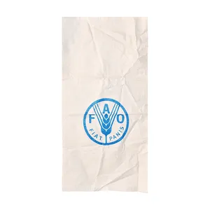 60*100 cm 62*110 cm सफेद रंग पीपी बुना बैग में स्टॉक misprinted पीपी बोरी