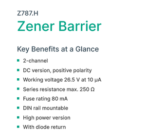 Nuevo y Original Relé de Corriente MS-P+F, Barrera Zener de Seguridad para Redes Z787.H, Versión de 2 Canales, Polaridad Positiva - Product Image 2