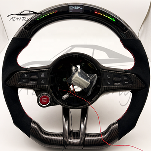 Volante de Fibra de Carbono Negra 3K Twill OEM para <span class=keywords><strong>Alfa</strong></span> <span class=keywords><strong>Romeo</strong></span> Giulia <span class=keywords><strong>Stelvio</strong></span> 2017-2021 - Product Image 6