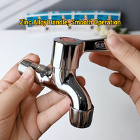 Robinet de lavage OUDU au design industriel moderne, en cuivre, à poignée unique, avec bec col de cygne, vanne d'angle mécanique, pour eau froide, idéal pour hôtels