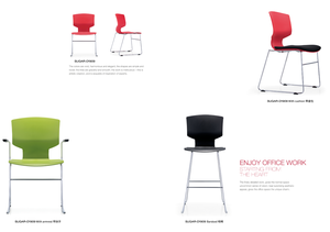 Silla Colorida con Patas de Metal, Silla Moderna de Plástico para Oficina, <span class=keywords><strong>Bar</strong></span>, Capacitación, Sala de Reuniones, Recepción - Product Image 4