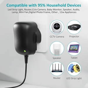 อะแดปเตอร์ไฟฟ้าอเนกประสงค์ AC DC 12W ปรับแรงดันไฟได้ 3-12V 1A 7 หัวแปลง ป้องกันไฟเกิน รับประกัน 2 ปี วัสดุ ABS - Product Image 6