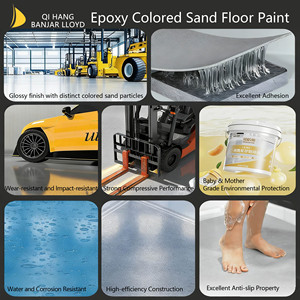 Peinture époxy PU sans solvant, imperméable, colorée, écologique, conforme CE et REACH, autonivelante, pour sols en sable coloré - Product Image 3