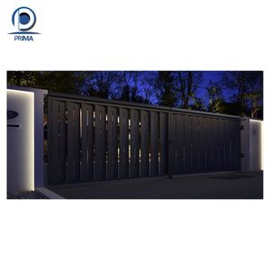 Prima personnalisé poudre enduit entrée <span class=keywords><strong>acier</strong></span> aluminium clôture treillis porte allée coulissante porte en métal pour Villa cour jardin - Product Image 3