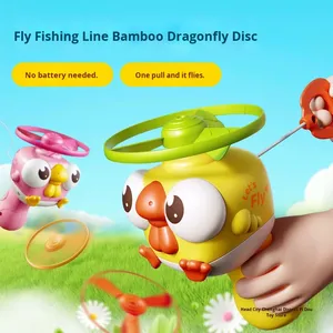 Giocattolo per Bambini Libellula in Plastica, Disco Volante a Trazione Manuale per Catapulta, Rotante per Giochi all'Aperto - Product Image 5