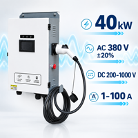 Chargeur rapide DC CCS2 40 kW commercial à double port avec partage de puissance OCPP 1.6J pour zone de service routière, hub de facturation d'énergie ISO 15118