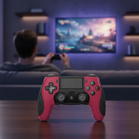 Control Inalámbrico BT Personalizado de Fábrica para PS4 con Funciones de Vibración y Choque, Control de Juego para PS4/PC, Joystick