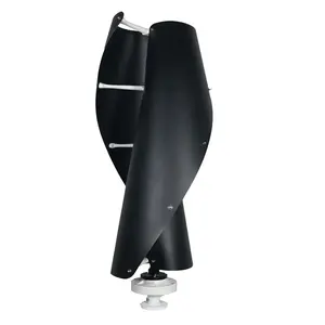 Turbina aerogeneradora pequeña, sistema de energía eólica de 400w, para uso doméstico, montada en el techo, tipo espiral, eje vertical, con controlador MPPT e inversor - Product Image 2