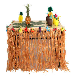 <span class=keywords><strong>Jupe</strong></span> <span class=keywords><strong>de</strong></span> <span class=keywords><strong>Table</strong></span> Luau jetable fleur d'hibiscus artificielle hawaïenne pour décorations <span class=keywords><strong>de</strong></span> fête d'anniversaire - Product Image 5