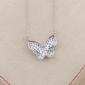 Jewelspaark Butterfly Pendant Necklace 0.75 Ct Multicolor Diamond 925 Sterling Silver Rhodium Plated <b>Rope</b> <b>Chain</b> Women's Everyday - Product Image 3