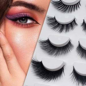 Petit Coin <span class=keywords><strong>Foxy</strong></span> Winged Cat Eye Lashes 3D Strip Lashes Vendeur de Soie Faux Cils Naturels Cat Eye Lash Vegan Faux Mink Eyelash - Product Image 6