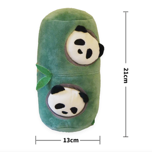 कुत्ते की खुदाई मजेदार प्लश खिलौना पांडा + बांस सेट पेपर ध्वनि और बी स्क्वैकी खिलौना - Product Image 5