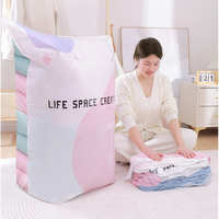 Nouveau sac de voyage sous vide, sacs de compression sous vide rectangulaires épaissis, type à pression 3D pour le rangement des vêtements dans la chambre