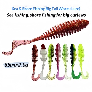 Nouvelle Leurre Souple Bionique à Queue Frisée OEM 85mm 2.9g 8pcs pour Pêche en Mer et en Rive (Bar) Sans Hameçons Utilisation <span class=keywords><strong>Bateau</strong></span>/Côtier - Product Image 5