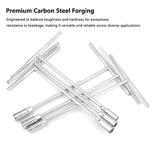 Jeu de clés à douille en T |   Outil à main en acier au carbone forgé de qualité supérieure, résistant aux chocs et durable, pour la réparation automobile et mécanique - Product Image 3