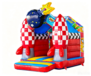 Château gonflable mini spatial de dessin animé, thème astronaute pour enfants, château sauteur commercial, petit rebondisseur en PVC - Product Image 1