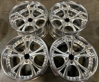 Nuevas llantas forjadas de alto rendimiento de 2 piezas, cromadas, de cinco radios, de 24 pulgadas, 5x114.3, 5x120, 5x130 para BMW F30 E46