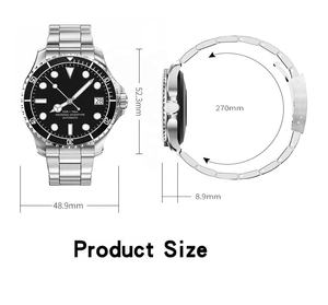 Relógio de pulso inteligente ip68, relógio de pulso para homens de negócios, rastreador de pressão arterial com pulseira de aço inoxidável r1 - Product Image 2