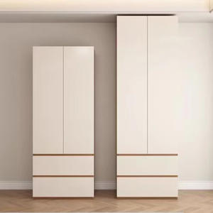 Armoire en <span class=keywords><strong>bois</strong></span> massif segmentée, design sans poignée, panneau <span class=keywords><strong>OSB</strong></span>, placard fini, grande capacité de rangement, pour la maison, la chambre à coucher - Product Image 4