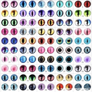 Animal de peluche de juguete, ojos de cristal, Ojos de cabujón, 6mm, 8mm, 10mm, 12mm, foto hecha a mano, cabujones de cristal, accesorios para hacer DIY - Product Image 2