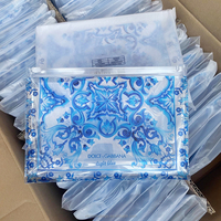 Sac de rangement en TPU transparent personnalisé, sac debout, sac de voyage en TPU, pochettes en plastique portables pour le rangement et l'organisation