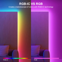 Bande LED COB adressable 3mm ultra-mince WS2812B 5V RGB Contrôle individuel des pixels 240LEDs/m Bande lumineuse alimentée par USB