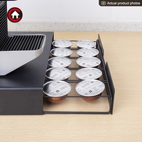 Organisateur moderne en métal pour capsules K-Cup, Dolce Gusto, Nespresso, support pour 30 capsules, support pour dosettes de café, tiroir de rangement